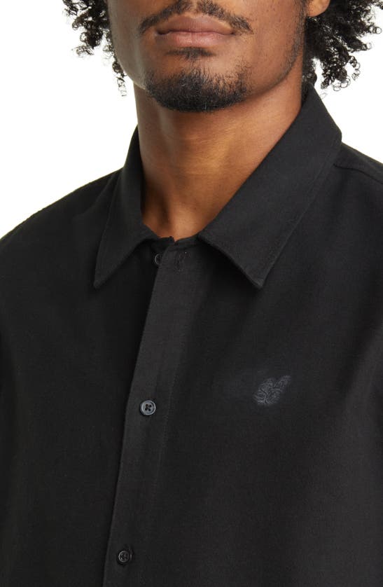 Shop Saturdays Surf Nyc Saturdays Nyc Broome Flannel Button-up Shirt In Black