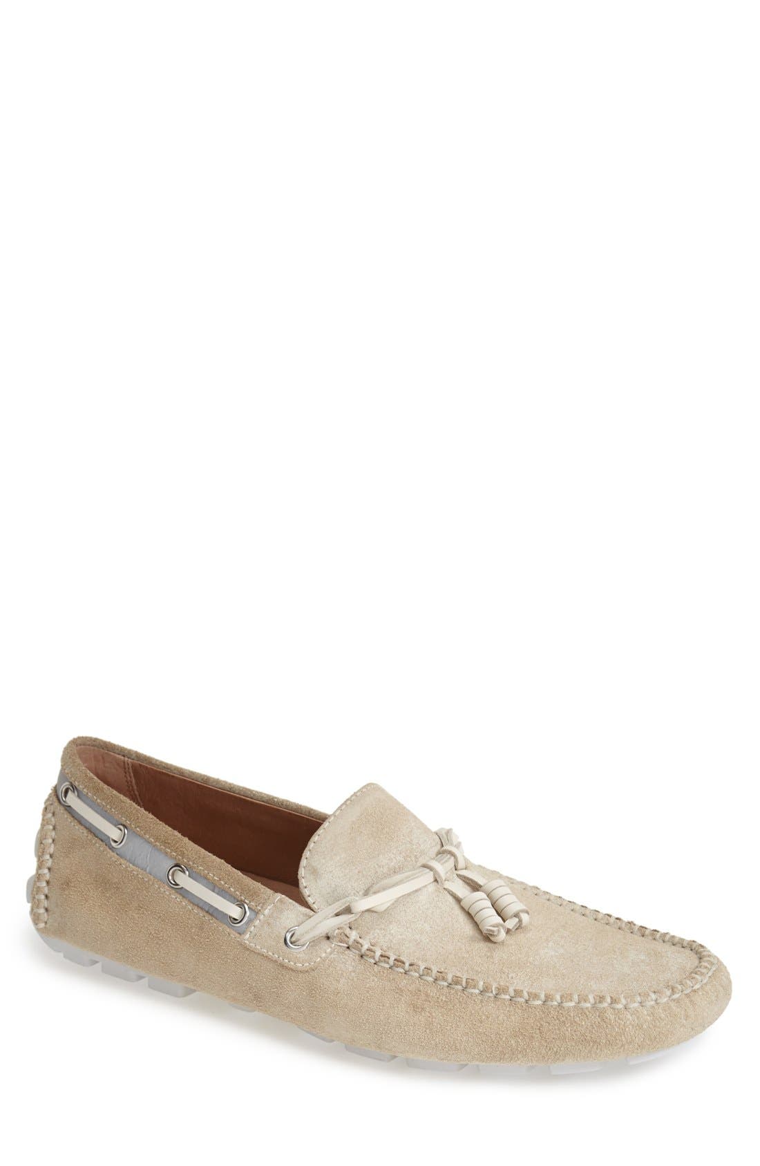 donald pliner suede loafer