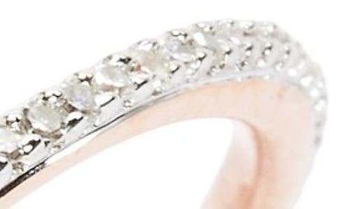 Shop Monica Vinader Diamond Eternity Ring In Diamond/rose Gold