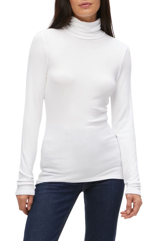 Michael Stars Gail Ribbed Turtleneck Top in White at Nordstrom