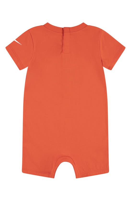 Shop Nike Icon Short Sleeve Romper In Picante Red