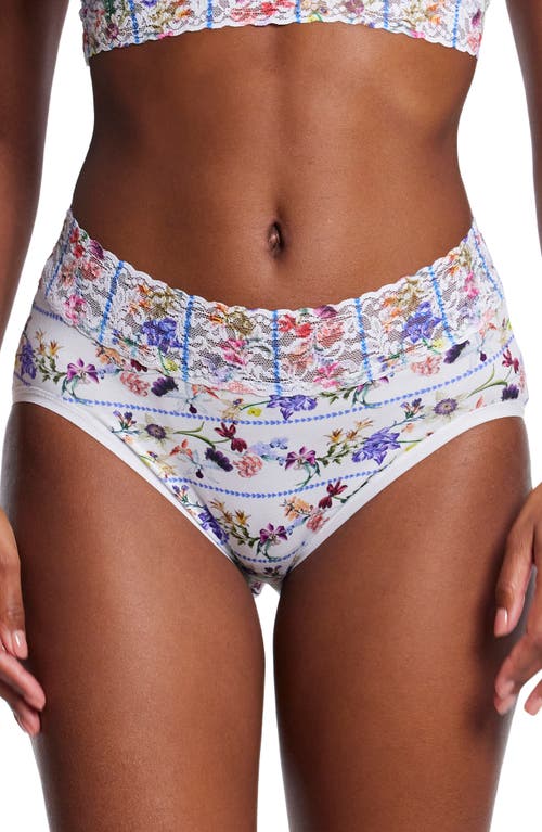 Shop Hanky Panky Print Supima® Cotton French Briefs In Flower Crown