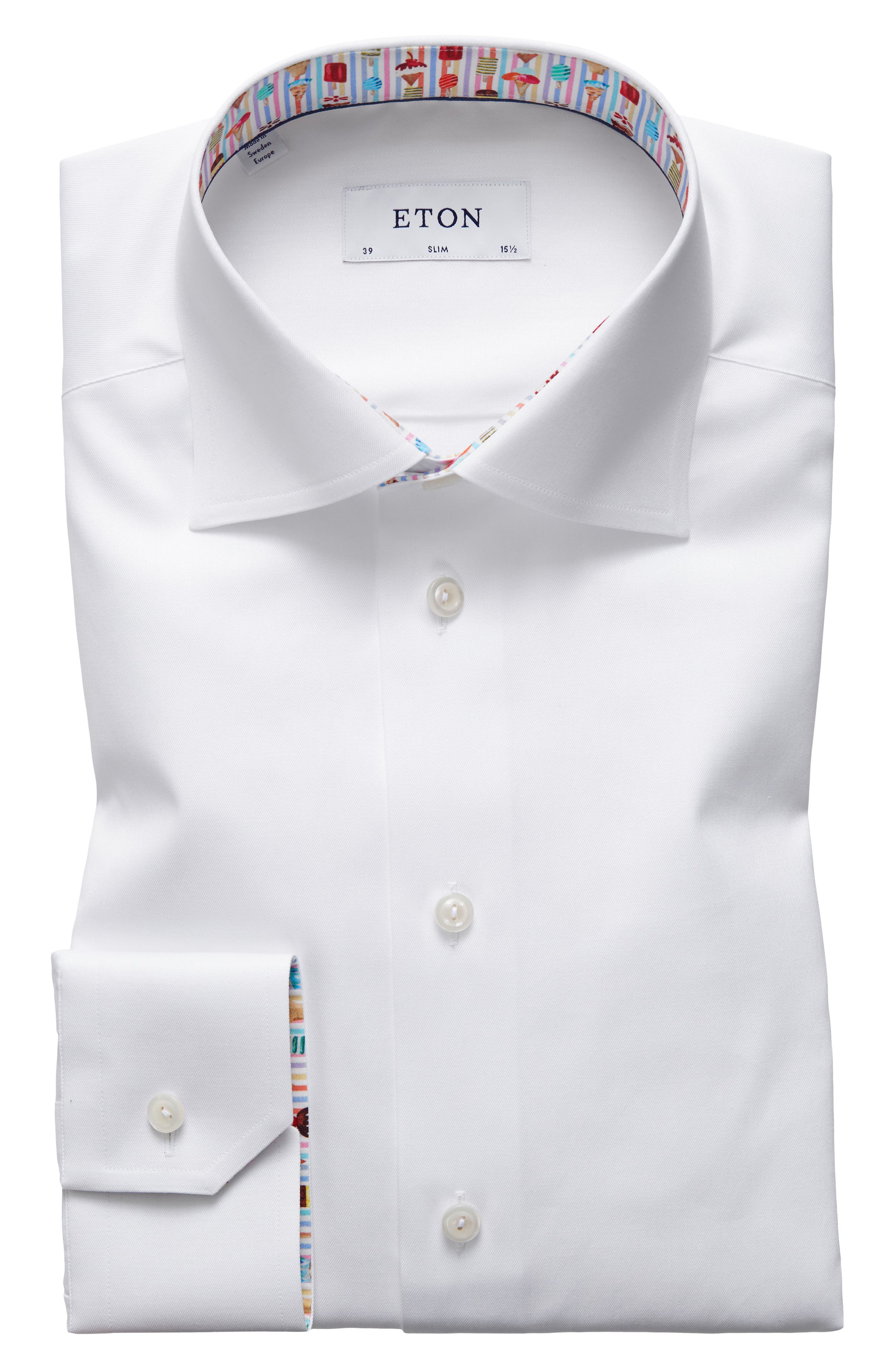 Eton Slim Fit Solid Dress Shirt Nordstrom