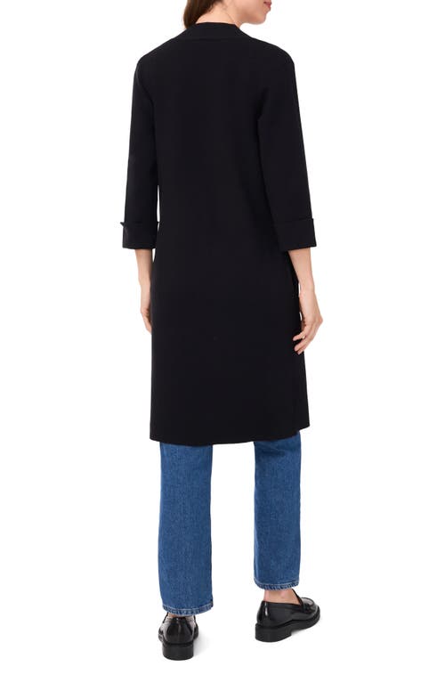 Halogenr Halogen(r) Open Front Longline Cardigan In Rich Black