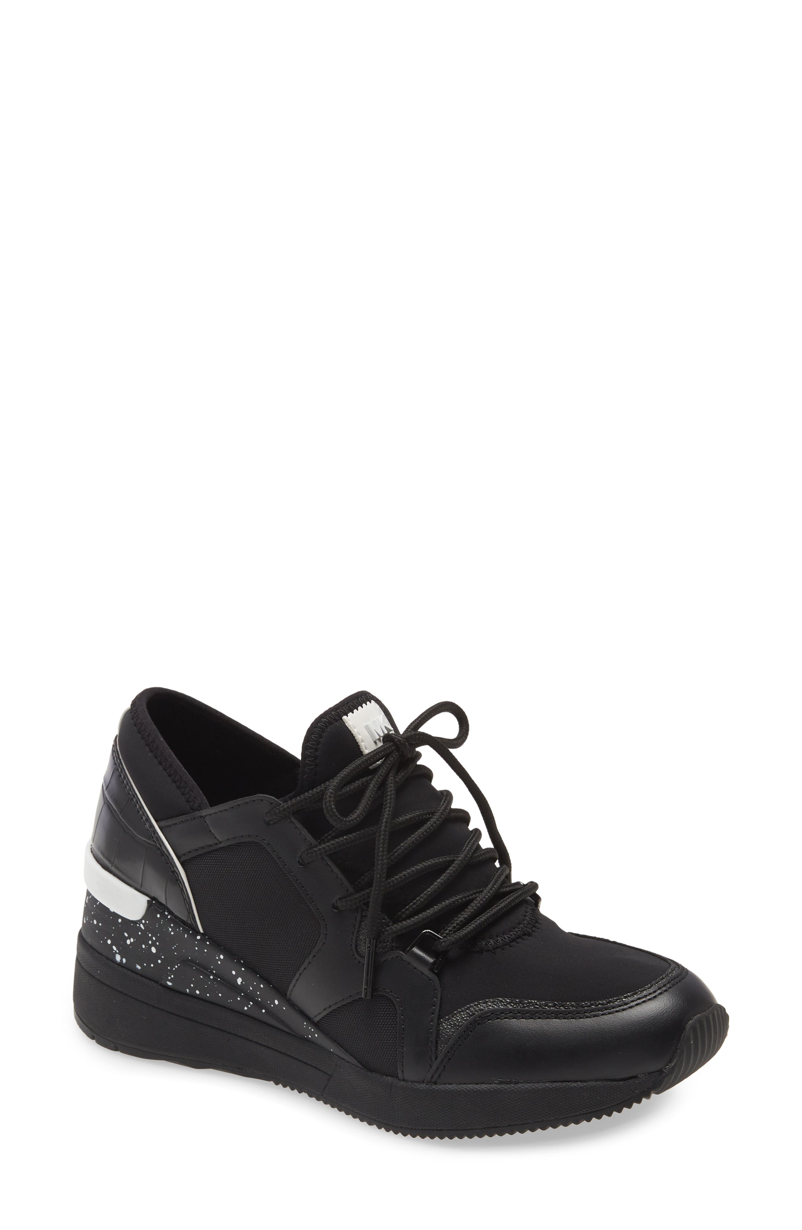 michael kors liv trainer sneakers black