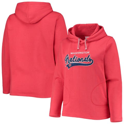 Washington Nationals Majestic Threads Colorblocked Pullover Hoodie