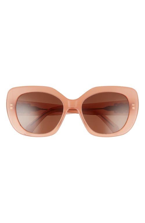 CELINE Triomphe 55mm Rectangular Sunglasses in Pink /Brown at Nordstrom
