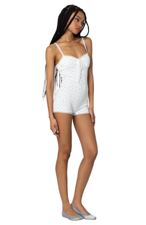 Shop Edikted Very Berry Lace Trim Romper In White