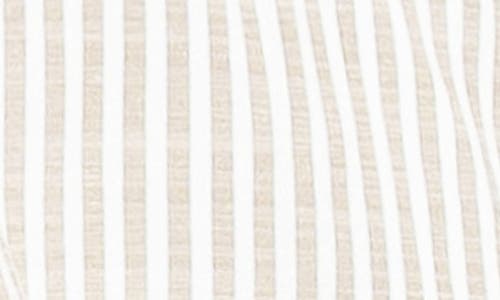 MAX STUDIO MAX STUDIO STRIPE SHORT SLEEVE BLOUSE 