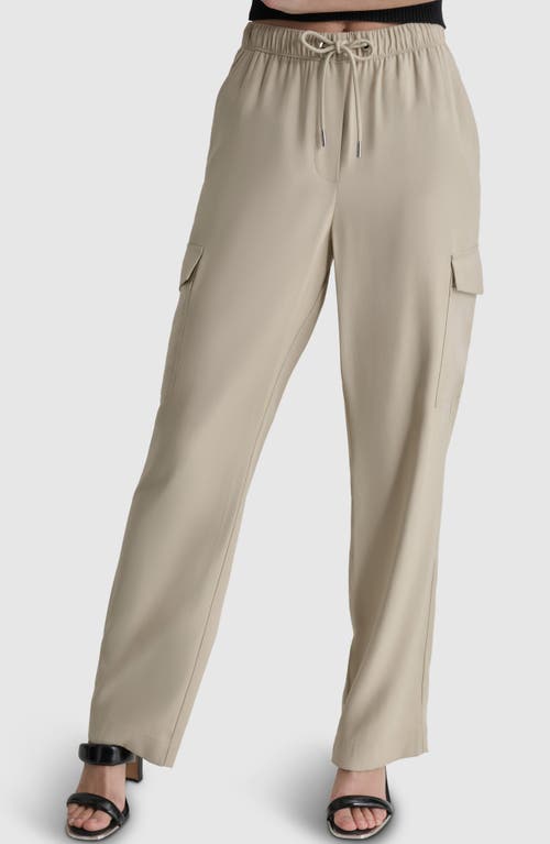 Shop Dkny Carrot Drawstring Cargo Pants In Trench