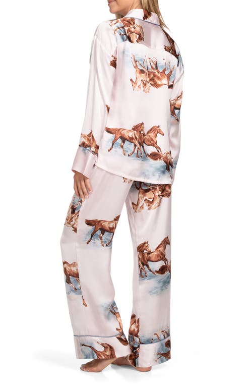 MIDNIGHT BAKERY MIDNIGHT BAKERY WILD HORSES SATIN PAJAMAS 