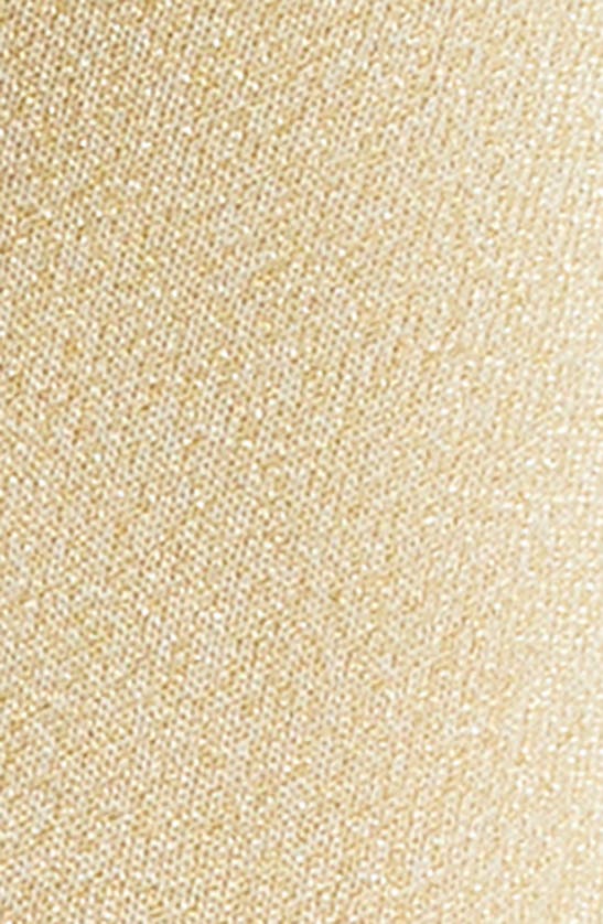 High Heel Jungle Glitterati Sparkle Cotton Blend Crew Socks In Gold