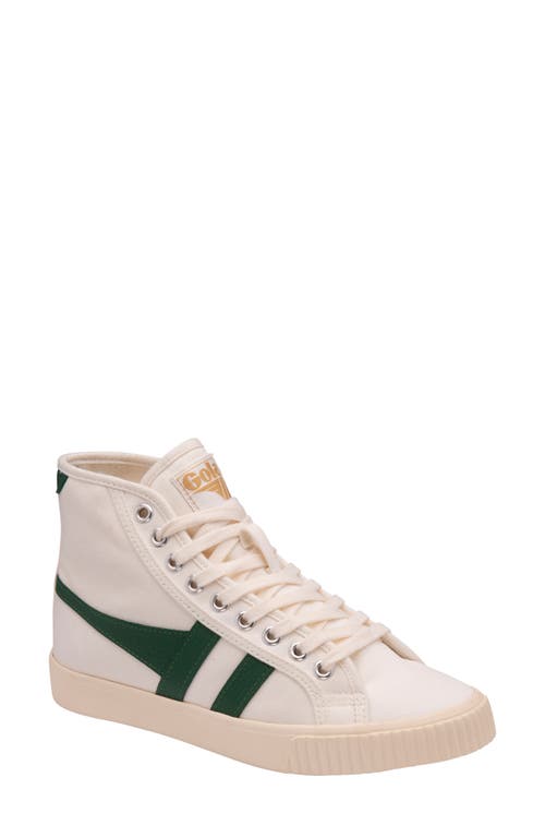 Tennix Mark Cox High Top Sneaker in Offwhite/Green