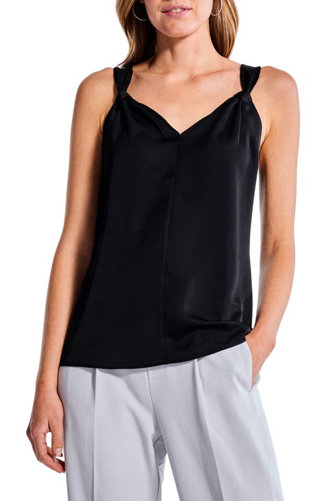 Grey Silk V-Neck Sling Camisole Top | Chaeryeong - ITZY