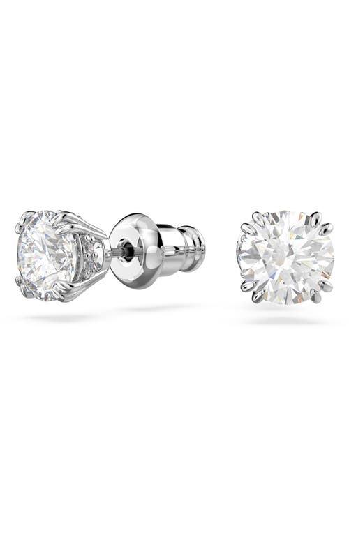 Swarovski Silver-tone Constella Crystal Stud Earrings In Metallic