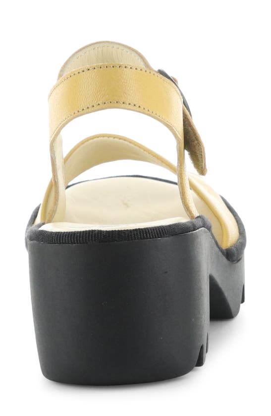 Shop Fly London Tull Platform Sandal In Bumblebee Mousse