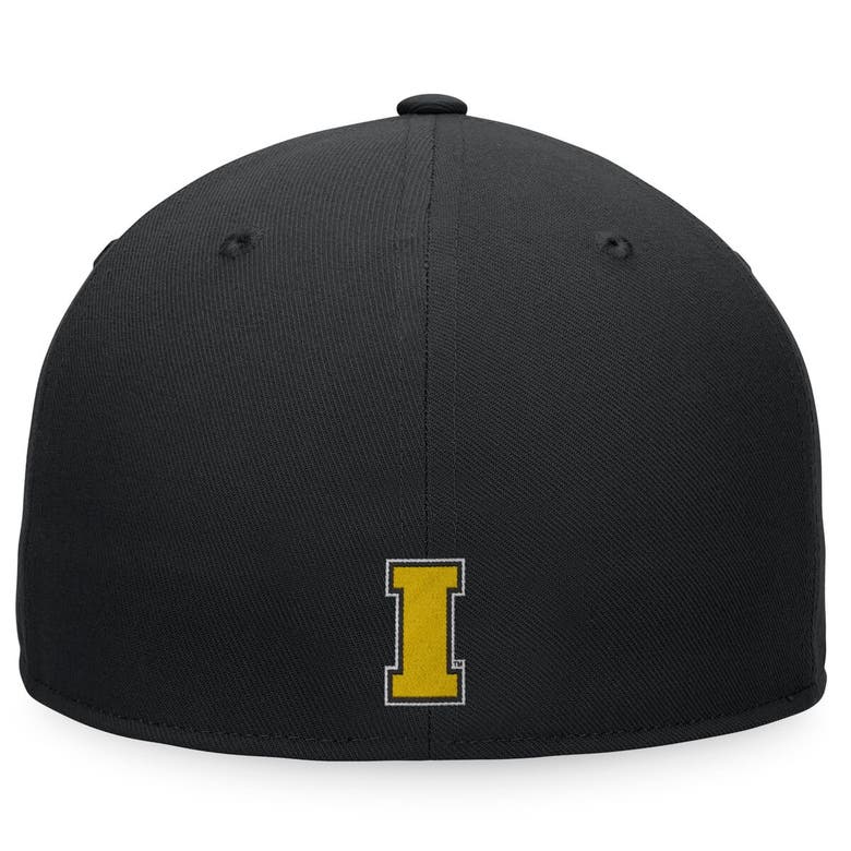 Shop Top Of The World Black Iowa Hawkeyes Fitted Hat