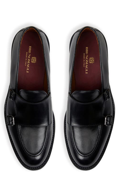 Shop Bruno Magli Biago Double Monk Strap Shoe In Black