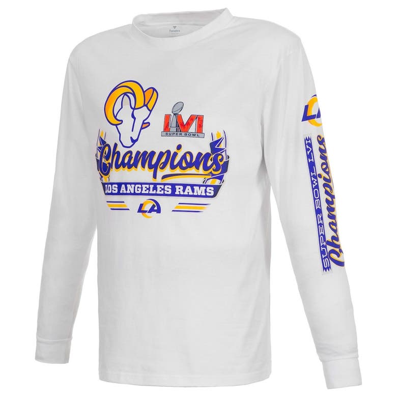Men's Fanatics Branded Black Los Angeles Rams Super Bowl LVI Champions  Schedule T-Shirt