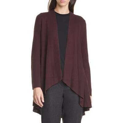 Eileen Fisher Angled Silk & Cashmere Cardigan