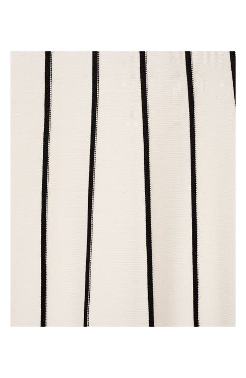 Shop Mango Tatiana Stripe Midi Skirt In Ecru