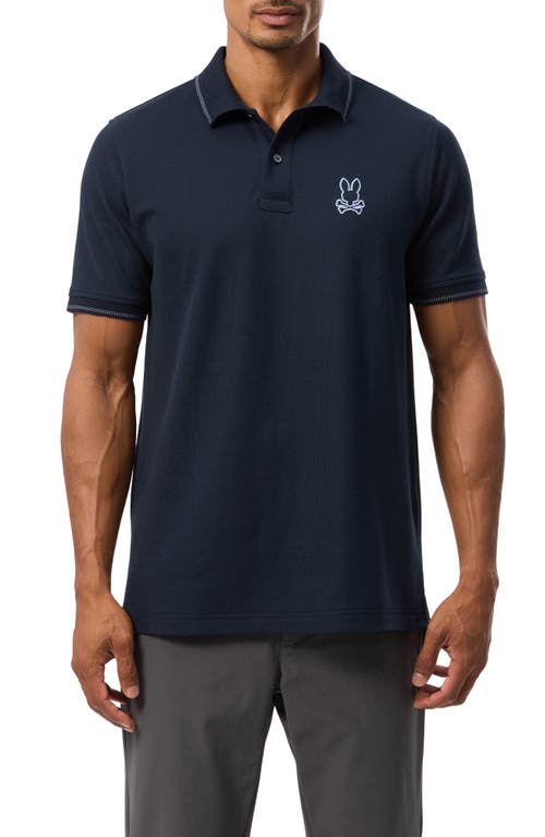 Psycho Bunny Stanwood Pima Cotton Piqué Polo in Navy 