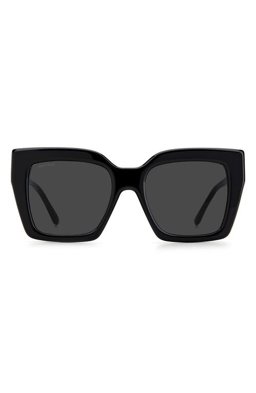 Jimmy Choo Elenigs 53mm Square Sunglasses in Black /Grey at Nordstrom