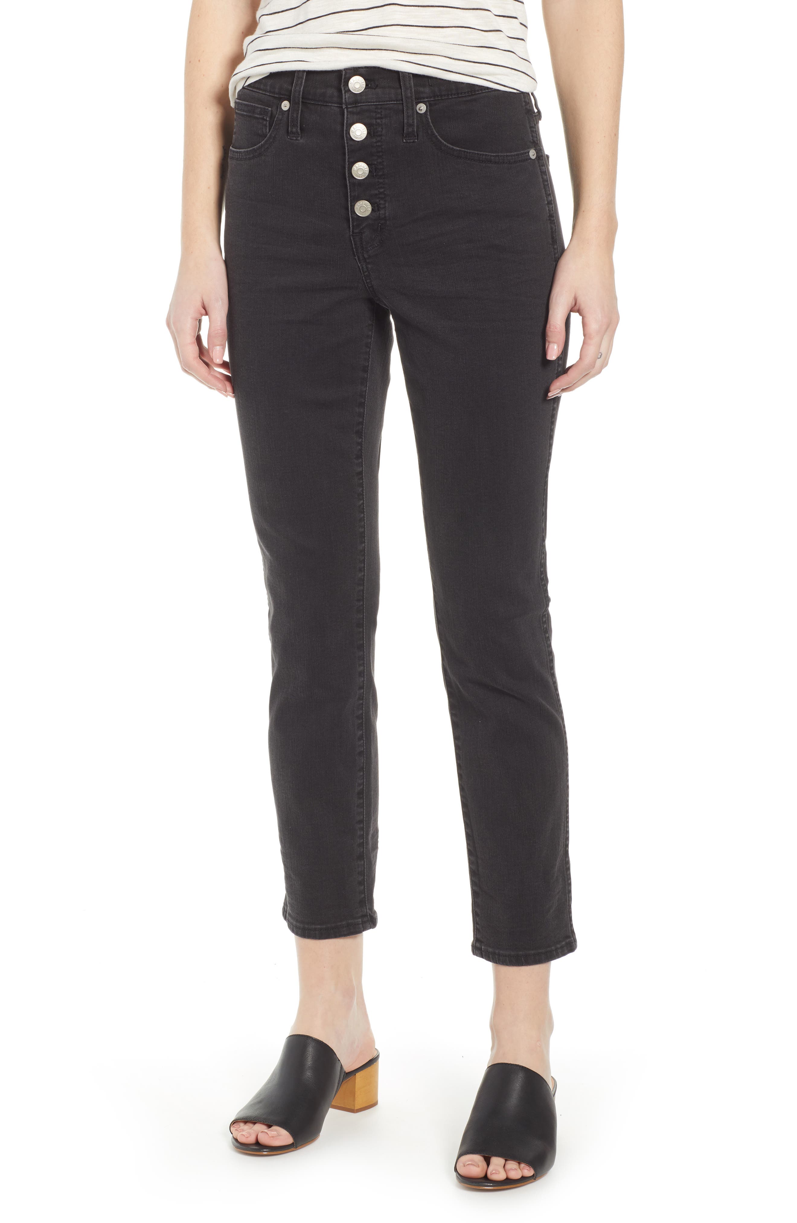 madewell high waist slim straight jeans