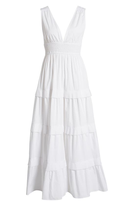Shop Chelsea28 V-neck Tiered Maxi Dress In White