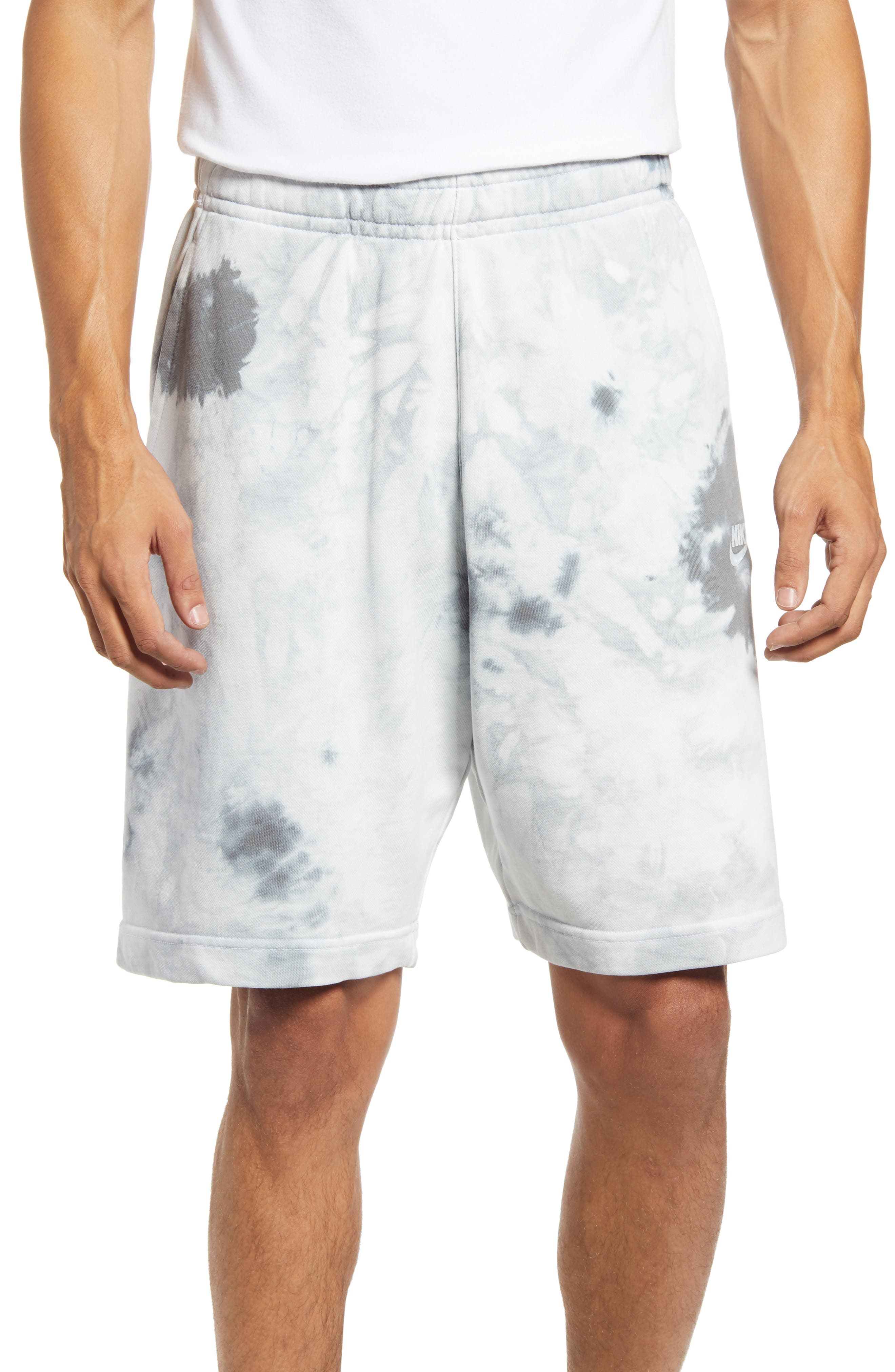 tie dye fleece shorts