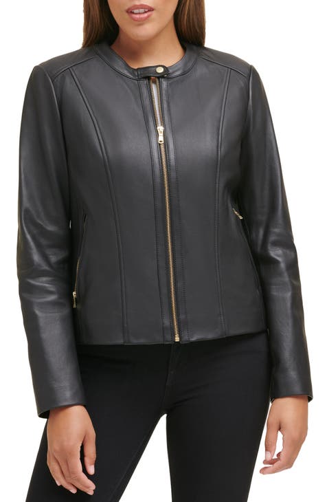 Women's Cole Haan Leather & Faux Leather Jackets | Nordstrom