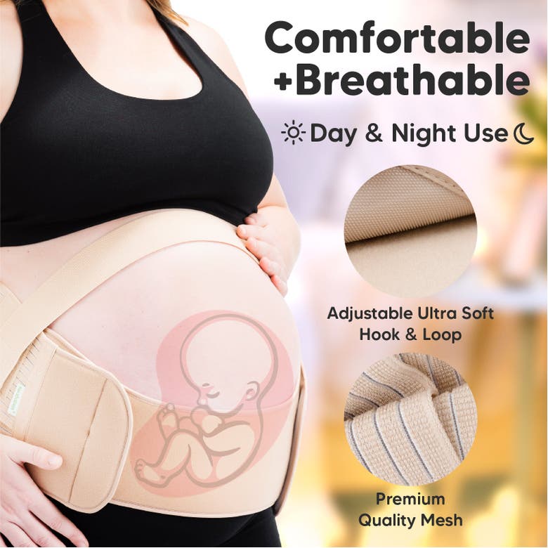 Keababies Nurture 2-in-1 Maternity Support Belt In Classic Ivory