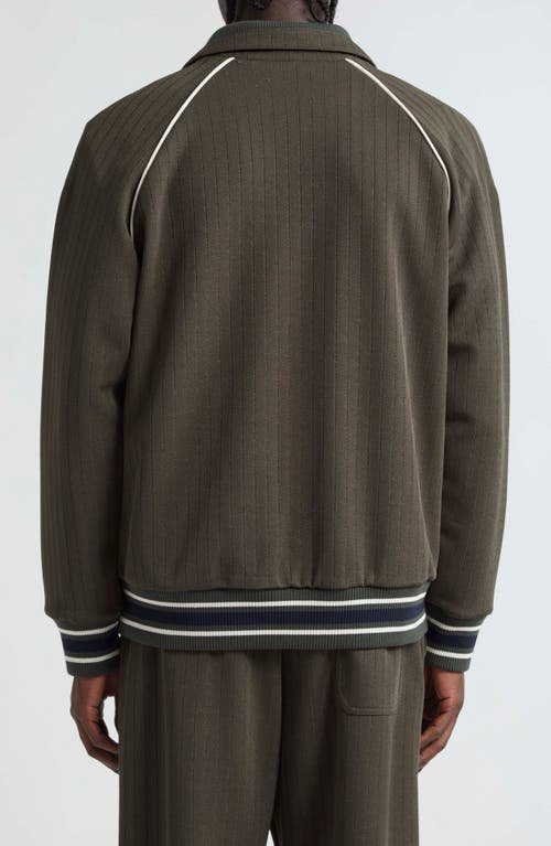 Golden Goose Star Track Jacket In Military Green/papyrus