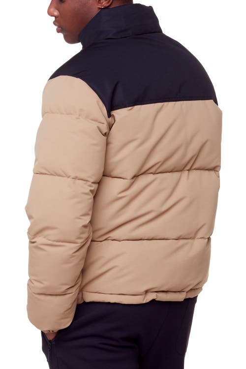 Alpine North Tuktut Men's Vegan Down (recycled) Retro Short Jacket In Camel
