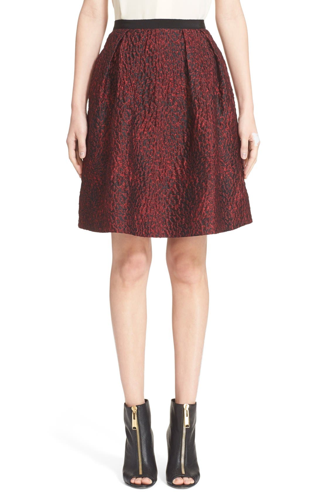 Burberry London Print Pleat Jacquard Skirt Nordstrom