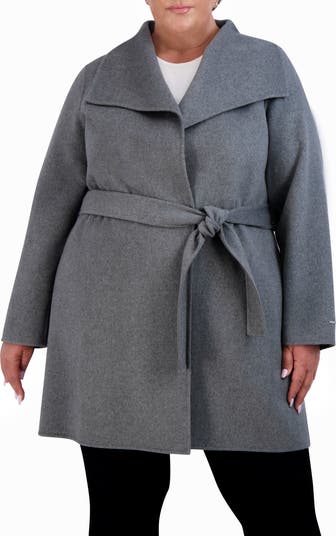 Tahari ella sales wool blend coat