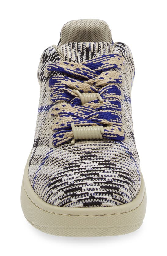 Shop Burberry Check Knit Box Sneaker In Lichen Ip Check