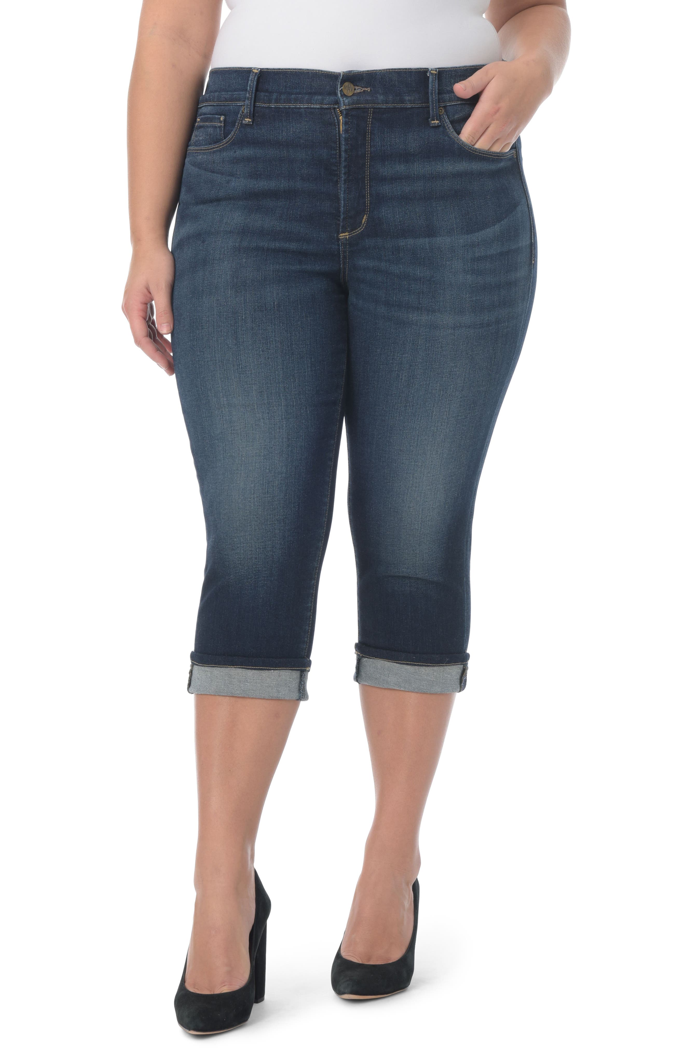 NYDJ Marilyn Crop Cuff Jeans (Pacific) (Plus Size) Nordstrom
