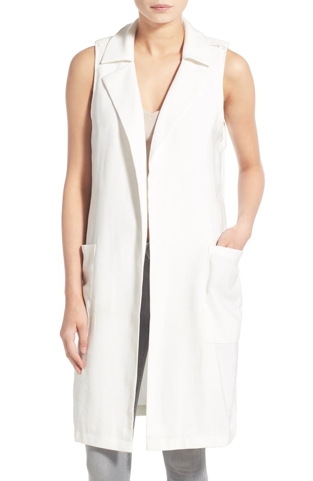 Trouvé Long Trench Vest Nordstrom