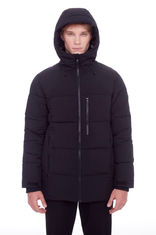 Alpine North Banff Men's Vegan Down (recycled) Mid-weight Quilted Puffer Jacket In Black