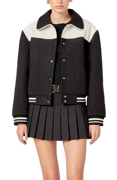 English Factory Colorblock Bomber Jacket In Multi