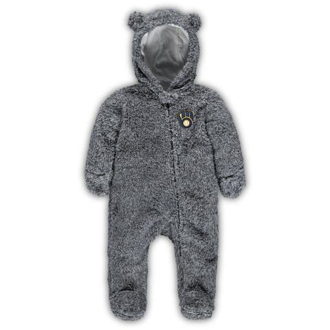 Outerstuff Newborn & Infant Navy/Gray Dallas Cowboys Game Nap Teddy Fleece Bunting Full-Zip Sleeper