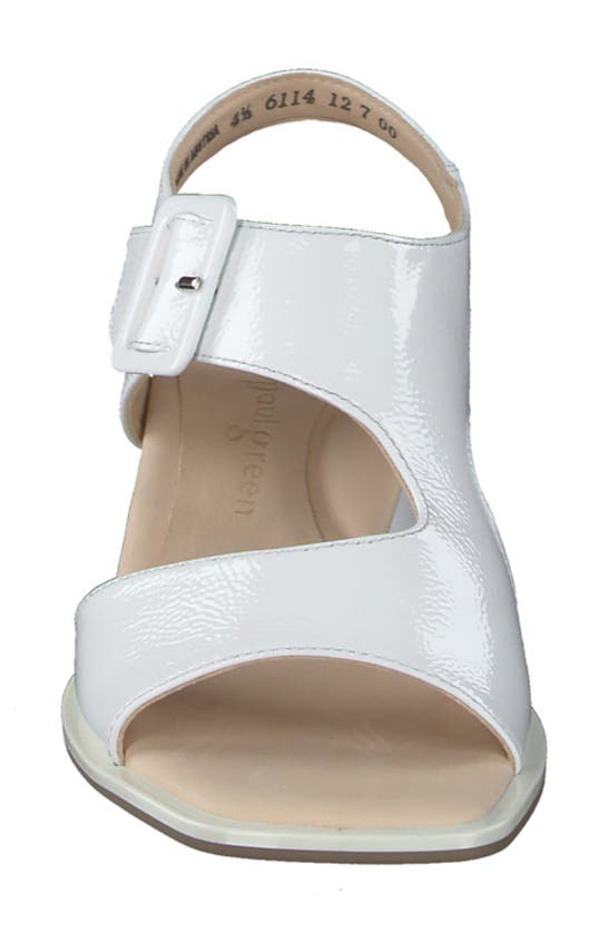 Shop Paul Green Tanya Slingback Sandal In Sugar Crinkled Patent