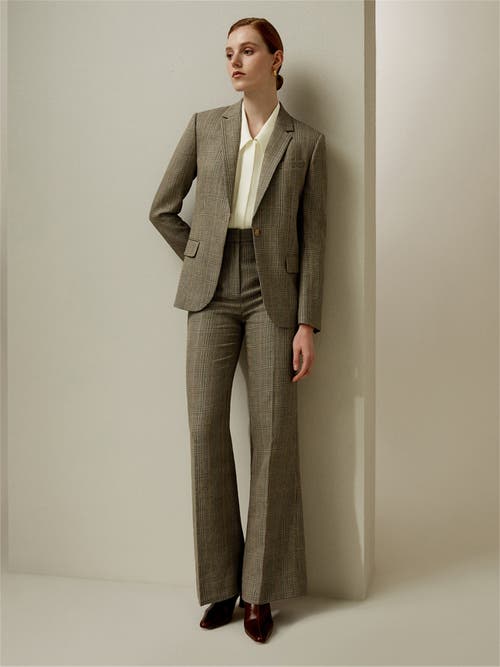 Shop Lilysilk Sprezzatura Urbane Silk Wool Blend Trousers In Flax