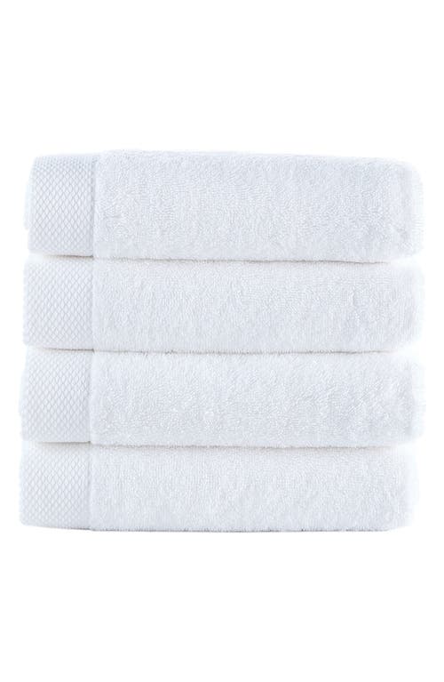 Brooks Brothers Solid Signature 4-pack Turkish Cotton Washcloths In White