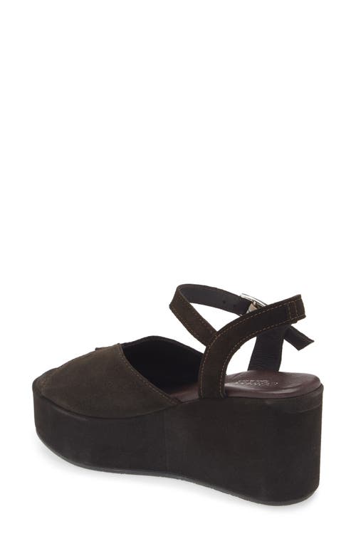 Cordani Jenna Platform Wedge Sandal In Camoscio Cacao