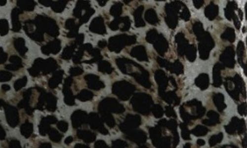 Apny Leopard Puff Shoulder Velvet Top In Black Multi