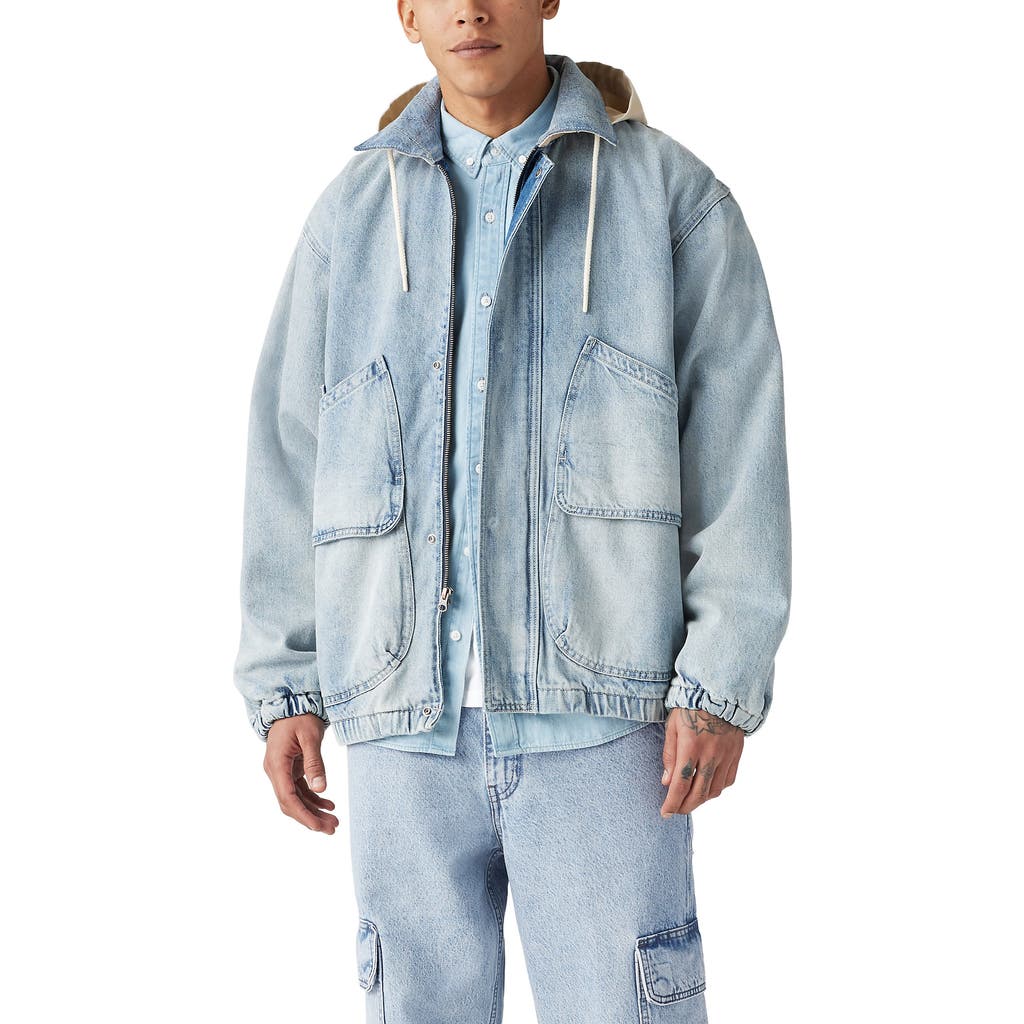 Levi's Duboce Oversize Hooded Denim Work Jacket In On A Level