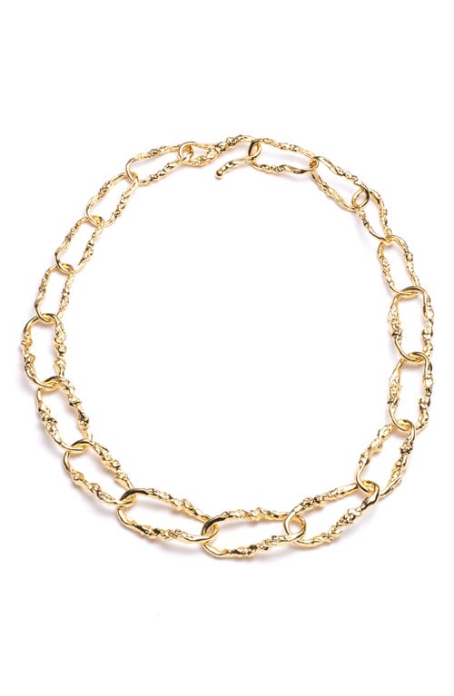 Alexis Bittar Brut Chain Necklace in Gold