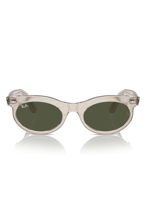 Shop Ray Ban Ray-ban Wayfarer 53mm Oval Sunglasses In Waves Grey/green